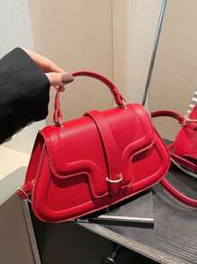 Bolso de estilo universitario, estilo minimalista, para llevar a mano o al hombro, versátil y portátil, útil y llamativo, con bloqueo de color y de estilo universitario