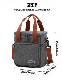 Gran bolsa aislada para el almuerzo, bolsa aislada portátil de gran capacidad, caja aislada portátil forrada para el almuerzo de la universidad, bolsa aislada para el almuerzo, esencial de viaje, picnic, al aire libre, escuela, trabajo, camping, oficina para niñas, niños, estudiantes, suministros escolares, artículos esenciales para la universidad, caja de almuerzo de vacaciones, bolsas de verano para comida al aire libre, bolsas de picnic y camping, regreso a la escuela