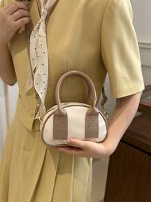 Niche Bowling Shape Bag For Girl, Fashion Summer Stylish Shell Design Crossbody Handbag