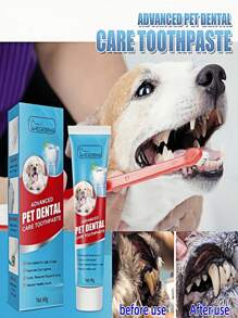 1 pièce Dentifrice d'hygiène bucco-dentaire pour animaux de compagnie, spray de nettoyage des dents pour animaux de compagnie - élimine les odeurs, les dents jaunes, rafraîchit l'haleine, nettoie et protège les soins bucco-dentaires pour chiens et chats