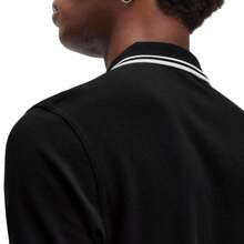 FRED PERRY POLO MC TWIN TIPPED - 黑白 - 查看 2