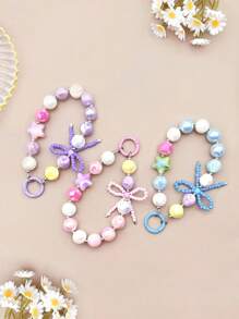 Handgemaakte vlinder kralen armband, schattige telefoon lanyard, sleutelhanger bedel