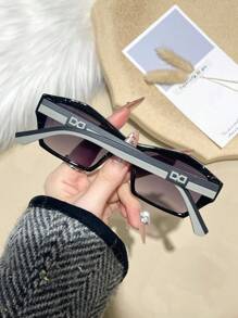 1 pieza Gafas de moda multifuncionales con montura de policarbonato en estilo clásico, casual y retro, adecuadas para exterior, trayectos, todas las estaciones, conducción, pesca, deportes, fotografía callejera y pasarela, unisex