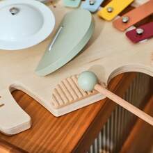 Wooden Elephant Knock Piano Toy, Infant Music Enlightenment Toy, Colorful Elephant Shape Piano, Striking Emits Different Sounds To Attract Baby's Attention, Parent-Child Interaction