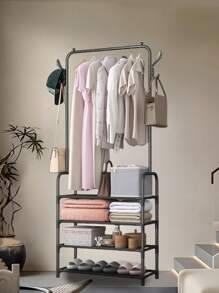 1pc Portable Closet Organizer, Multifunction Clothes, Hat, Shoe Rack, Approx. 24 Inch Wide, Movable, Easy To Assemble, Suitable For Living Room, Entrance, Bedroom, Study Room, Office, Holiday Gift, Christmas Gift - Multicolor - View 2