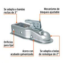 Acoplador para remolque, para bola de 2", Truper - Plateado - Ver 3