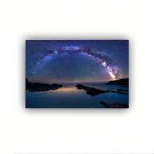1 Piece Sky Beautiful Dream Canvas Wooden Frame Canvas Painting-Thickness 2. 25cm/0 .. 9 Inches, Home Gift Decoration, Room Decoration Aesthetics, Wall Decoration Art, Perfect Gift, Autumn And Winter Wall Decoration, Living Room Decoration, Bedroom Decoration, Kitchen Decoration, Entrance Decoration, Bathroom Decoration, Direct Mural, High Quality Mural Poster - 黑色 - 查看 5