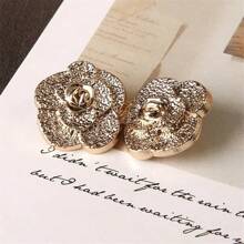 Vintage Flower Metal Buttons 10pcs - Antique Rustproof Sewing Buttons For Dresses Blouses Skirts, Boho DIY Crafts Clothing Accessories, Bulk Premium Garment Buttons