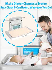 1 件柔软防水婴儿尿布更换垫 - 小巧可洗，是新生儿、男孩和女孩的理想舒适礼物 - 彩色 - 查看 2