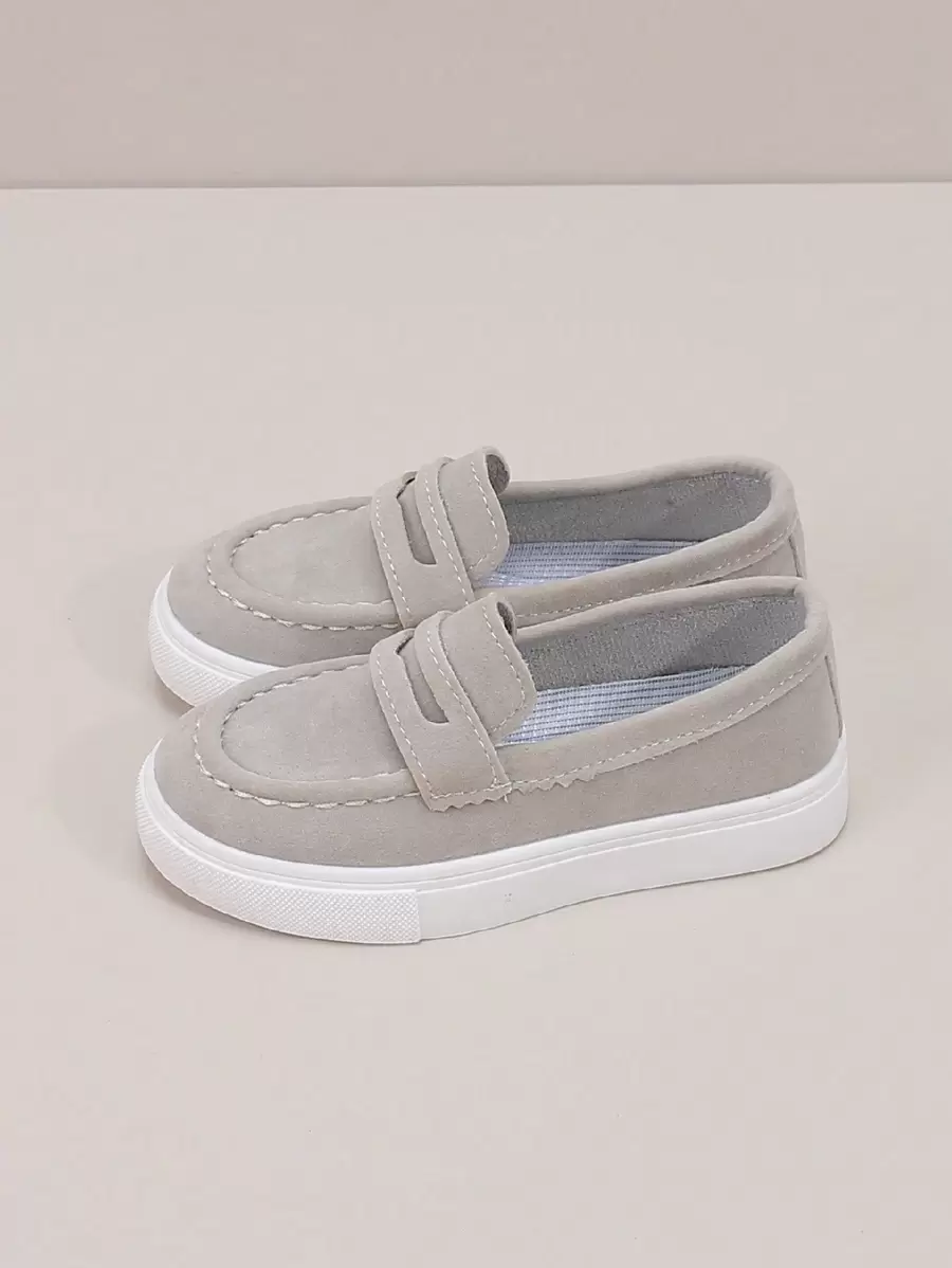 儿童简约舒适平底便鞋 - 灰色 - 查看 1