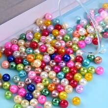 50-500 件彩色圆形散粒亚克力珠子适用于制作珠宝 DIY 时尚手链项链手工艺品小型企业用品 - Please choose a color - 查看 4