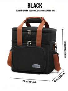 Gran bolsa aislada para el almuerzo, bolsa aislada portátil de gran capacidad, caja aislada portátil forrada para el almuerzo de la universidad, bolsa aislada para el almuerzo, esencial de viaje, picnic, al aire libre, escuela, trabajo, camping, oficina para niñas, niños, estudiantes, suministros escolares, artículos esenciales para la universidad, caja de almuerzo de vacaciones, bolsas de verano para comida al aire libre, bolsas de picnic y camping, regreso a la escuela