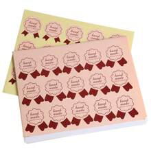 150 件/10 张粉色手工烘焙包装封条、礼品贴纸、自粘装饰贴纸纸 - 彩色 - 查看 7