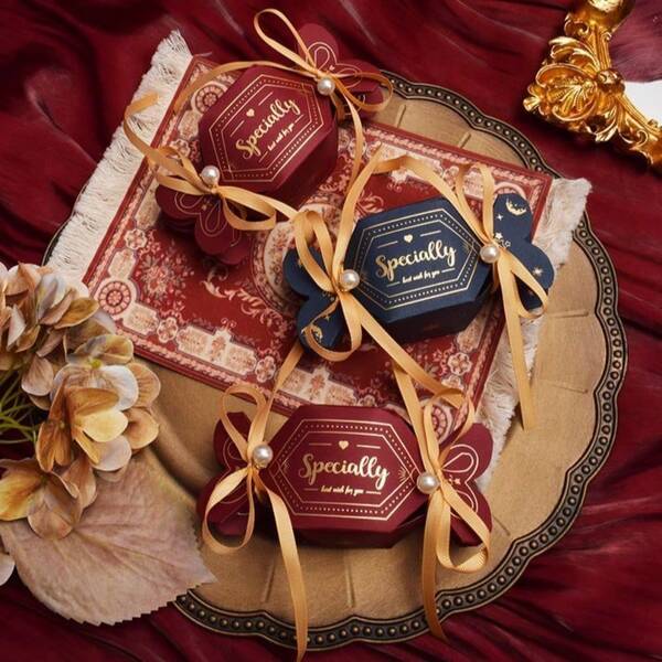 10pcs Fruit Candy Shape Gift Box For Wedding, High-End Gift Box For Wedding Favors, Candy Boxes, Elegant Forest Style Wedding Return Gifts