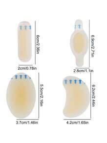 4/5/12/20Pcs Gel Guard Heel Pads,Blister Prevention Cushioned Patch, For Foot Toe Heel Blister Recovery And Prevention Guard Skin Rubbing
