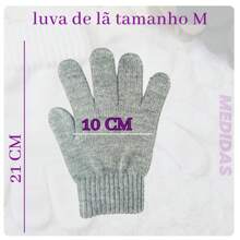 Lilas Inova Unisex Thick Wool Glove Autumn Winter High Quality - 淺灰色 - 查看 3
