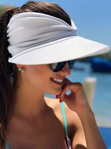 1 件女士休闲夏季开顶太阳帽，户外运动防晒沙滩帽 - 彩色 - 查看 3