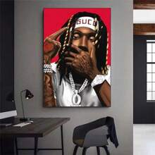 1pc Wall Arts Posters Pop K-King Rapper Von POSTER Poster Printing Wall Paintings Living Room Home Decoration, Suitable For Residential And Dormitory Walls, Living Room And Bar Decoration, Dining Room Or Bathroom, Room Decoration, High Quality Without Frame, Indoor/Outdoor Canvas Art, Frameless Gifts Birthday Graduation