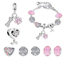 Heart Hollow Beaded Couples Pendant Set, Luggage Set, Lollipop Balloon Charm, Cake Bead Strawberry Glitter Resin Spacer Beads DIY Valentine's Day Bracelet Decoration Accessories