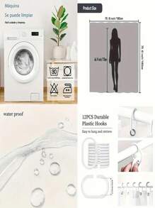 Rèm tắm in họa tiết rừng tre thanh lịch lấy cảm hứng từ Thiền, làm từ vải Polyester, vách ngăn phòng tắm chống thấm nước, trang trí nhà cửa, tặng kèm 12 móc treo đồ trang trí phòng tắm, phụ kiện phòng tắm mùa thu - Nhiều màu - Xem 6