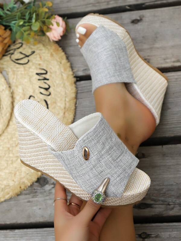 Sandalias con plataforma y punta descubierta de estilo clásico de moda para mujeres, nuevo modelo 2025