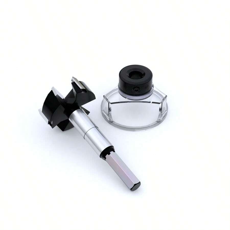 工业级铰链衬套木钻导向器六角柄三槽防撕裂钻扩孔器拱形 1-3/8 英寸（35 毫米）