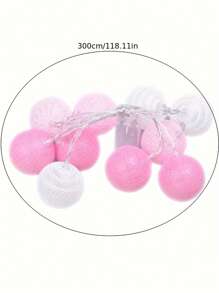 LDE Atmosphere Decorative Light, Soft Ball Light String, Holiday Decorative Light, 3-20 Meter Battery Box Room Small Color Light Gifts Birthday Graduation