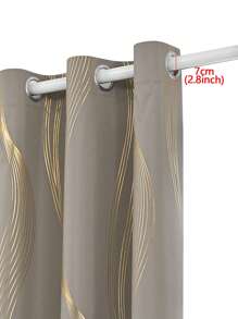 1/2pcs High Shading Silver-Plated Curtain FabricBlackout Curtains Thermal Insulated Lined Window, With Marble Texture Decorative Curtain Board, Grey For Living Room, Bedroom, Kitchen, Bathroom, Home Decor(Similar To Waterproof Material, But Rather Thin) - Solid Color - View 9