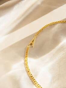 女士个性化首字母手链 - 优雅的 18K 镀金不锈钢精致链条手链，适合日常佩戴，是送给她的完美礼物，珠宝配饰 - 銀色 - 查看 6