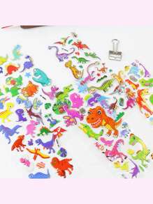 5pcs Kids Cartoon Vehicles, Animals, Dinosaur Theme 3D Embossed Stickers, Scrapbooking Decorative Stickers, Ideal Gift For Boys (Assorted Combination Of 5 Dinosaur + 5 Vehicles, 5 Dinosaur + 5 Animals, 5 Vehicles + 5 Animals)