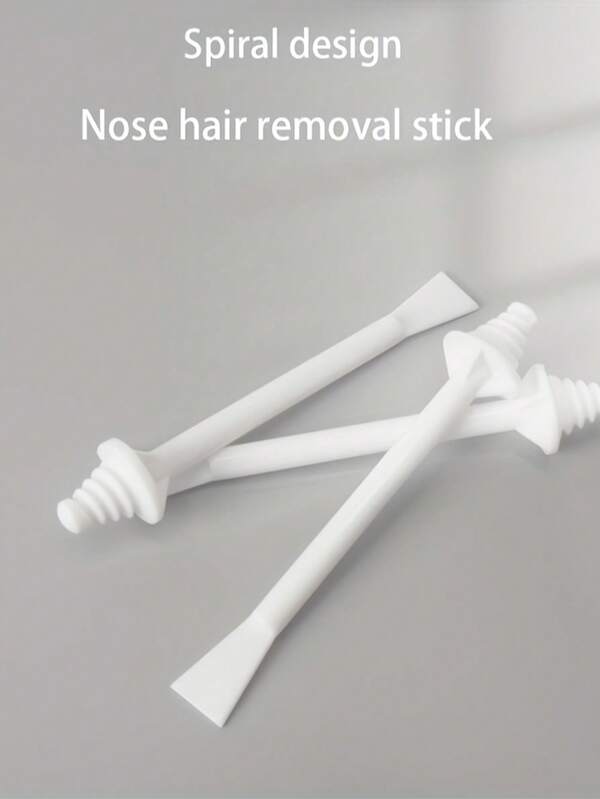 Pacote com 10 bastões descartáveis para remoção de pelos nasais GentleCare, tiras de cera sem álcool para remoção de pelos nasais e ouvidos, remoção de detritos
