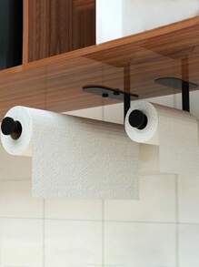 Self-Adhesive Wall-Mounted Paper Towel Holder, Paperless Kitchen And Bathroom Organizer Rack, Roll Paper Storage, Sticking Tape And Tissue Dispenser, Home Decor Bathroom Decor Fall Decor