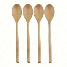 2/4pcs 9-Inch Wooden Cooking Spoons, Made Of Japanese Chestnut Wood, Suitable For Cooking And Baking - Kitchen Utensils For Stirring Soup - Multicolor - View 7