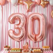 1 pièce Ballon numéro or rose, pour festival, anniversaire, mariage, décoration de fête ou scène, Noël
