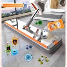 Mop ușor prietenos cu oamenii cu găleată, separarea apei curate și murdare, spălare fără mâini, instrument de curățare a mopului plat, mop rotativ