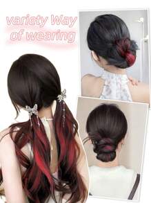 45cm Synthetic Self-Curling Ball Head Fake Hair Bundle Female Highlight DIY Bun Increase Hair Volume Flower Bun