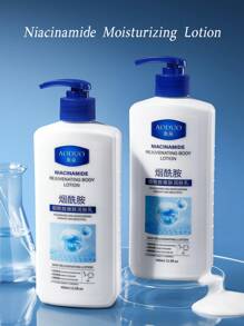 400ml 烟酰胺滋养保湿霜 - 含胶原蛋白、透明质酸、天然芦荟提取物，保湿、平滑、滋润、改善毛发角化病、亮白、不油腻 - 藍白色 - 查看 2