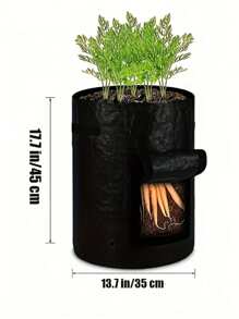 10-Gallon Potato Growing Bags, Planter Bags With Lid And Handles For Potatoes, Carrots, Tomatoes And Onions