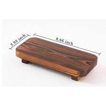 1pc Wooden Bathroom Podium Storage Rack, Soap Dispenser Holder And Display Tray Home Bathroom Decor Summer - Brown - View 4