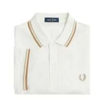 Men's Casual Business Contrast Striped Trim Outdoor Polo Shirt, Summer - oatmeal / warm stone - View 2