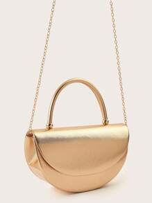 优雅女士手提包，简约链条手拿包，轻盈奢华派对/晚宴包，送给女友的完美生日礼物，派对包，适合派对、婚礼、舞会、正式晚宴/宴会等场合，可搭配节日派对礼服、晚礼服和亮片礼服，舞会包 - 香檳色 - 查看 4