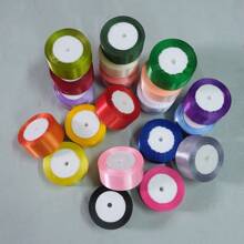 3 Stücke, 72 Yards/4cm Satinband Geschenkbox Verpackung, dekoratives Band, Bekleidungs Zubehör, Gewebeband, Geburtstags Festival Rose Blumen DIY Bastelband