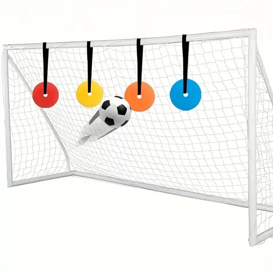 4 Pcs Football Training Target Discs With Adjustable Straps - Rubber Precision Training Tools For Football, Hockey, Baseball - Multi-Sport Training Aid To Improve Skills - Multicolor - View 1