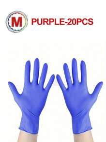 Disposable Nitrile Gloves, Blue/Purple, Household Cleaning Gloves For Kitchen, Bathroom, Cleaning, Food Handling, Tattoo, Beauty, Hair Dye, Pet, Salon, Cleaning Supplies, Home Tools - Blue Purple - View 22