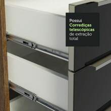 Madesa Gabinete Cocina Integral Completa 260cm Lux Marrón/Negro 05 - Marrón y negro - Ver 6
