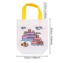 5/10/15 piezas Bolsas de tela para pintar manualmente para adultos - Bolsas de tela no tejida para dibujar y colorear, estilos aleatorios, perfectas para regalos festivos o almacenamiento - Multicolor - Ver 6