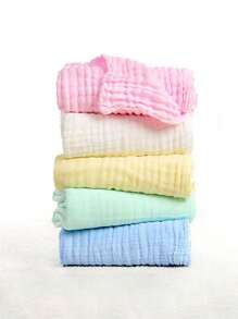 Baby Washcloths Absorbent Baby Towels, Large Soft Breathable Newborn Essentials For Boys And Girls, Newborn Essentials Plain Colored Square Towel With Six Layers Of Gauze, Small Towel, Newborn Face Towel, Drool Towel