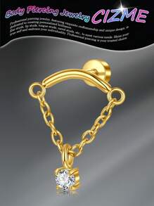 CIZME 1 件套堆叠软骨穿孔耳环套装，金银方晶锆石软骨耳环，唇环，耳钉穿孔首饰，适用于软骨/耳屏/耳轮/海螺，不锈钢耳轮耳屏软骨耳环，女士 - 耳環 - 查看 27