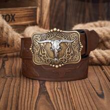 1 条男士金属腰带，时尚、商务、复古休闲风格，适合青少年、夏季户外、运动、度假、旅行、毕业礼物、生日、日常穿着 - 彩色 - 查看 11