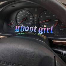 1 件幽灵女孩贴花，乙烯基模切贴纸适用于装饰汽车车窗、挡风玻璃、保险杠、摩托车、自行车、头盔，易撕易贴 - 均碼 - 查看 13